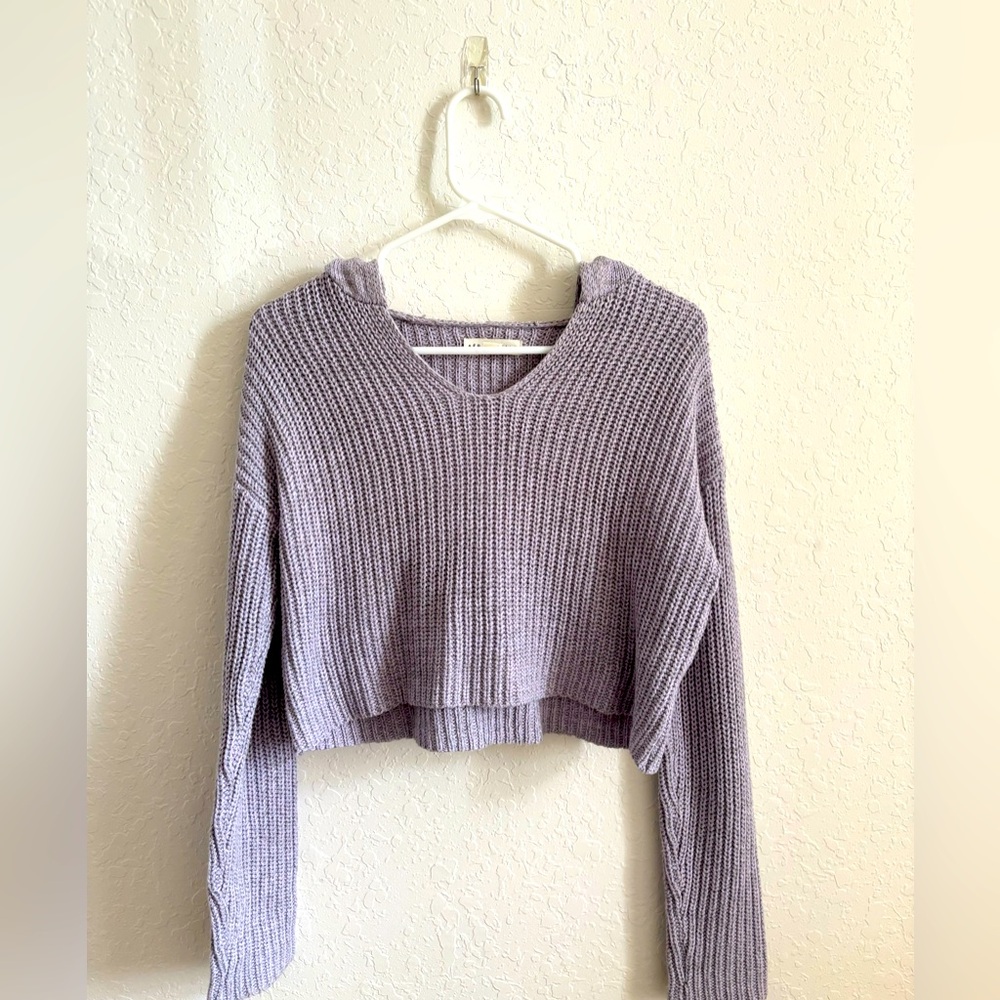 Aeropostale knitted purple hoodie